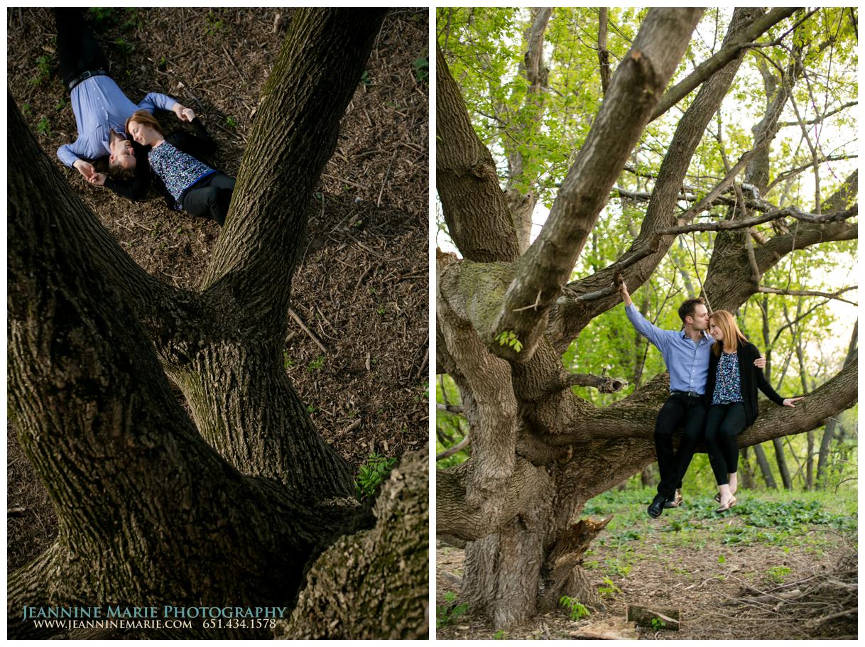 country engagement session, St Paul Wedding, MN wedding Photographer, MN Barn Wedding, Twin Cities Engagement Session, Minneapolis engagement photographer, couple, tree, sitting in a tree, engagement session