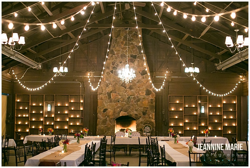 Hope Glen Farm, weddings, wedding reception, pavilion, candles, chandelier, lights, long tables