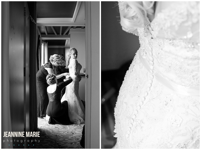 Ramada Plaza Minneapolis, bride, getting ready, wedding gown, dress, Mori Lee, Wedding Shoppe