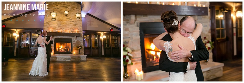 father daughter dance, Manor House, Carriage House, weddings, Ohio weddings, wedding reception, fireplace, candles