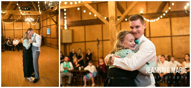 Hope Glen Farm, wedding, wedding dance, farm wedding, barn wedding, Minnesota wedding, mother son dance