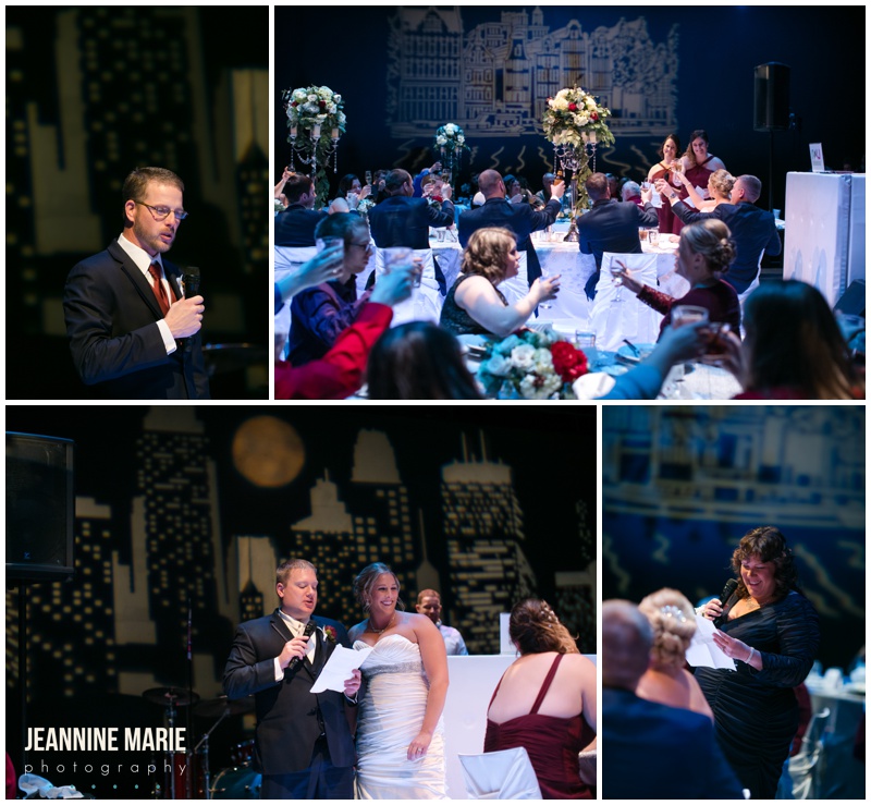 The Guthrie, wedding speeches, Minneapolis wedding, bride, groom, wedding inspiration, wedding reception 