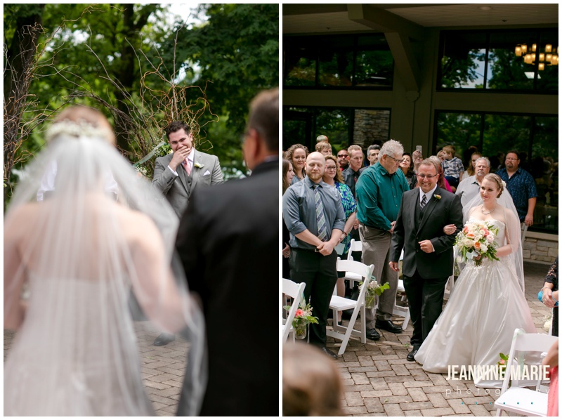 Silverwood Park, wedding, Minneapolis wedding, wedding ceremony, outdoor wedding, summer wedding, father of the bride, walk down aisle, bride, groom