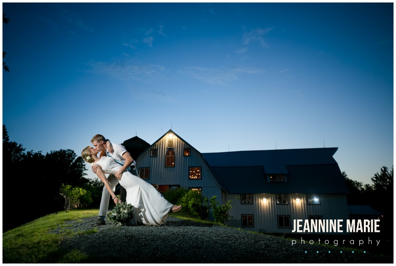 night portraits, dip, kiss, bride, groom, wedding portraits, Bloom Lake Barn, summer wedding, barn wedding, Minnesota barn wedding, blue wedding, rustic wedding, Minnesota wedding barns, Jeannine Marie Photography, Minnesota wedding photographer, Minneapolis wedding photographer, photographers near me, Saint Paul wedding photographer, wedding photography, barn wedding photographer, Bloom Lake Barn wedding photographer, Minneapolis wedding photography, Minnesota wedding photography, Studio B Floral, Unique Dining Catering, Bread Art, 139 Hair by Heidi, Laura Westrem Artistry, Che Bella Boutique, Kennedy Blue, Kohl's, Rustic Elegance, Ultimate Events, Minneapolis wedding vendors, Minnesota wedding vendors, Twin Cities wedding vendors